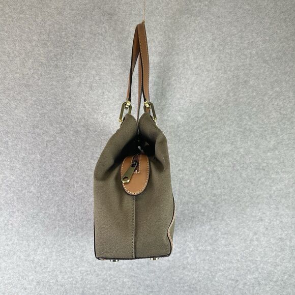 Michael Kors Raven Large Canvas Shoulder Bag Tote Signature‎ Green Signature NEW - Picture 8 of 16